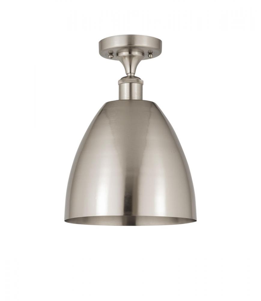 Bristol - 1 Light - 9 inch - Brushed Satin Nickel - Semi-Flush Mount