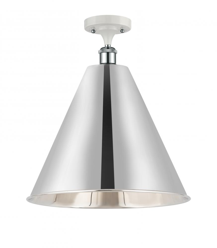 Berkshire - 1 Light - 16 inch - White Polished Chrome - Semi-Flush Mount