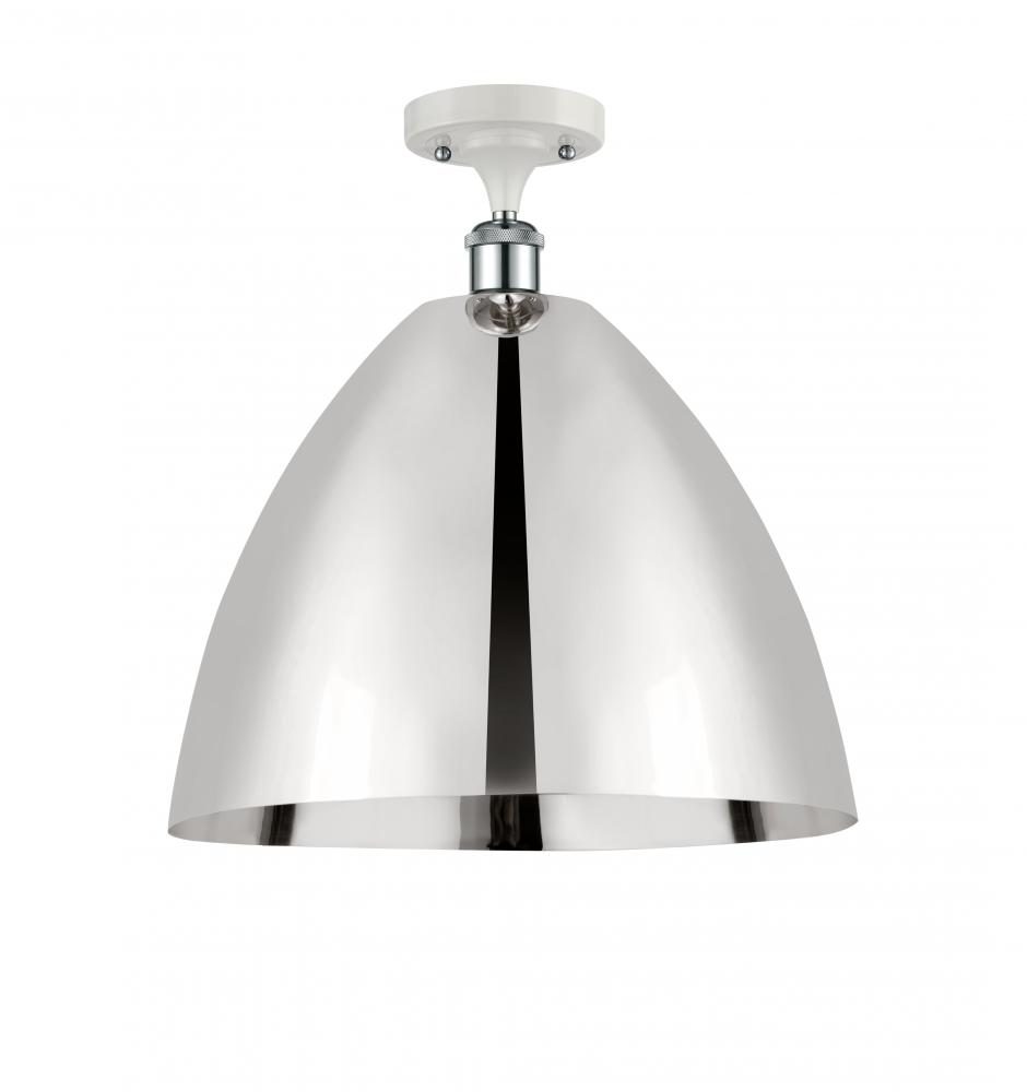 Bristol - 1 Light - 16 inch - White Polished Chrome - Semi-Flush Mount