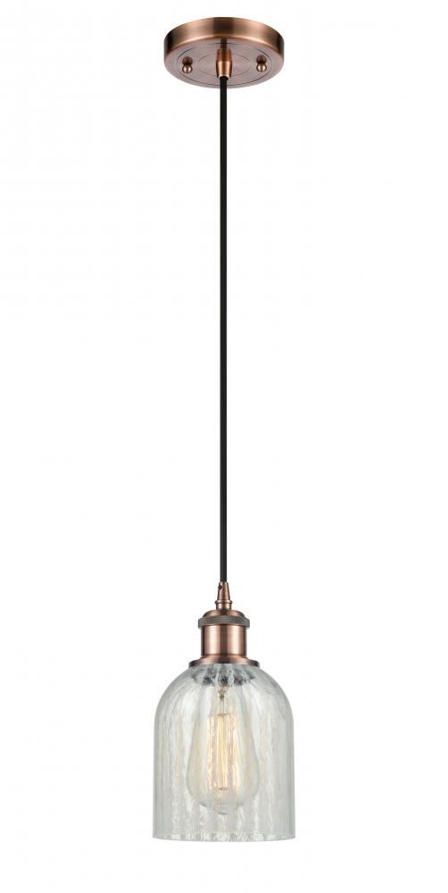 Caledonia - 1 Light - 5 inch - Antique Copper - Cord hung - Mini Pendant