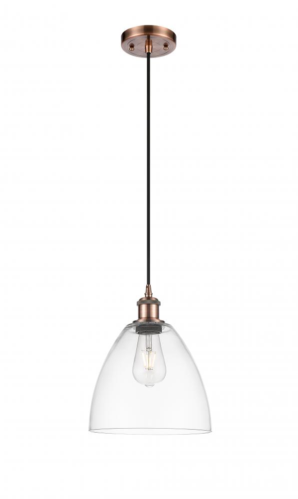 Bristol - 1 Light - 9 inch - Antique Copper - Cord hung - Mini Pendant