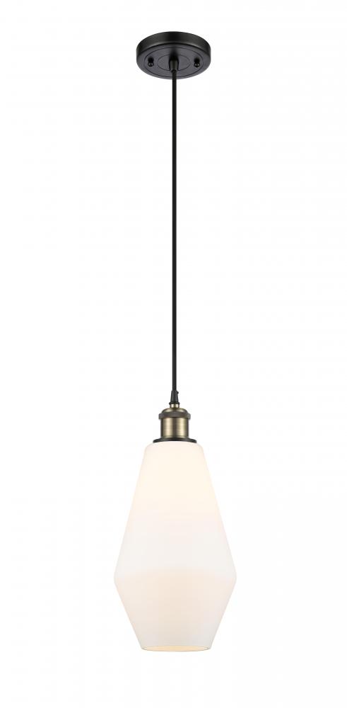 Cindyrella - 1 Light - 7 inch - Black Antique Brass - Cord hung - Mini Pendant