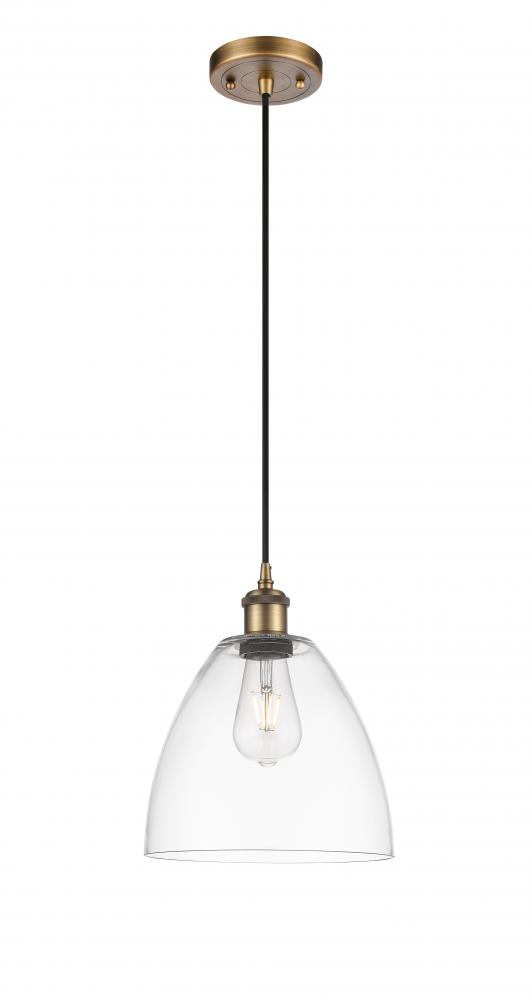 Bristol - 1 Light - 9 inch - Brushed Brass - Cord hung - Mini Pendant