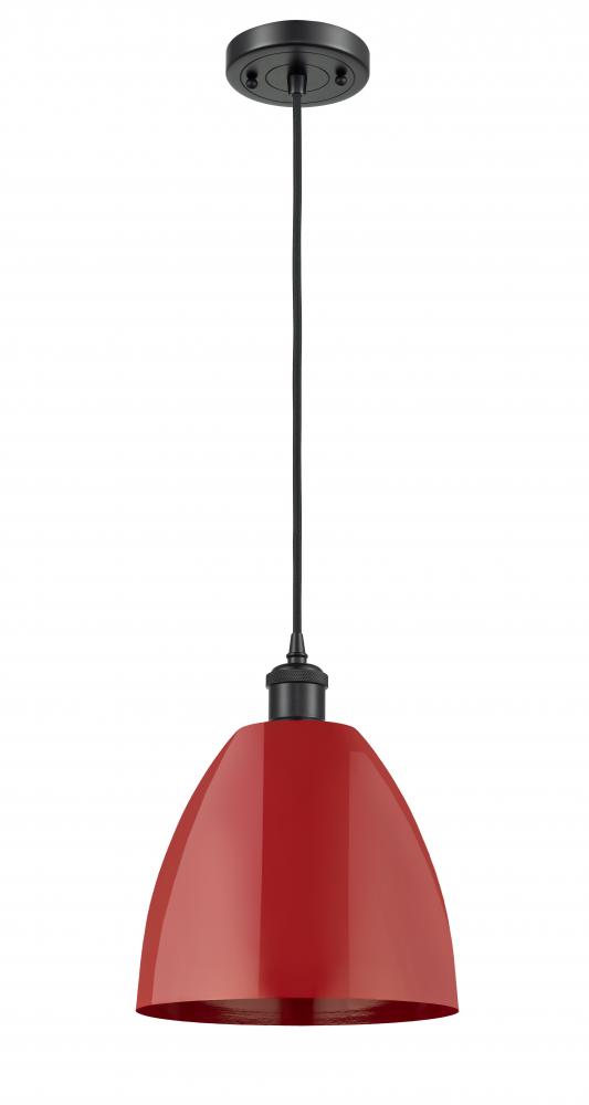 Plymouth - 1 Light - 9 inch - Matte Black - Cord hung - Mini Pendant