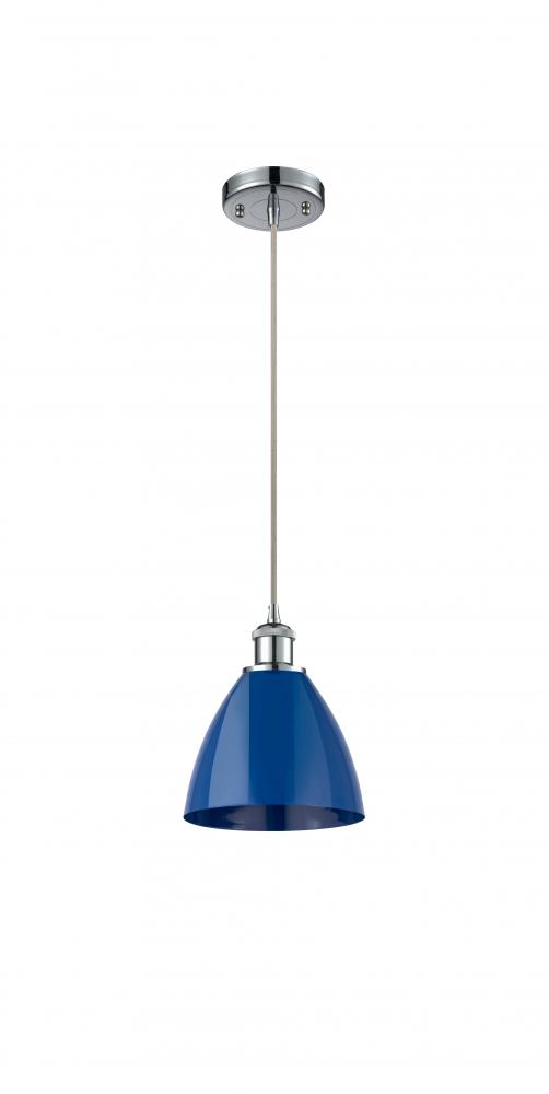 Plymouth - 1 Light - 8 inch - Polished Chrome - Cord hung - Mini Pendant