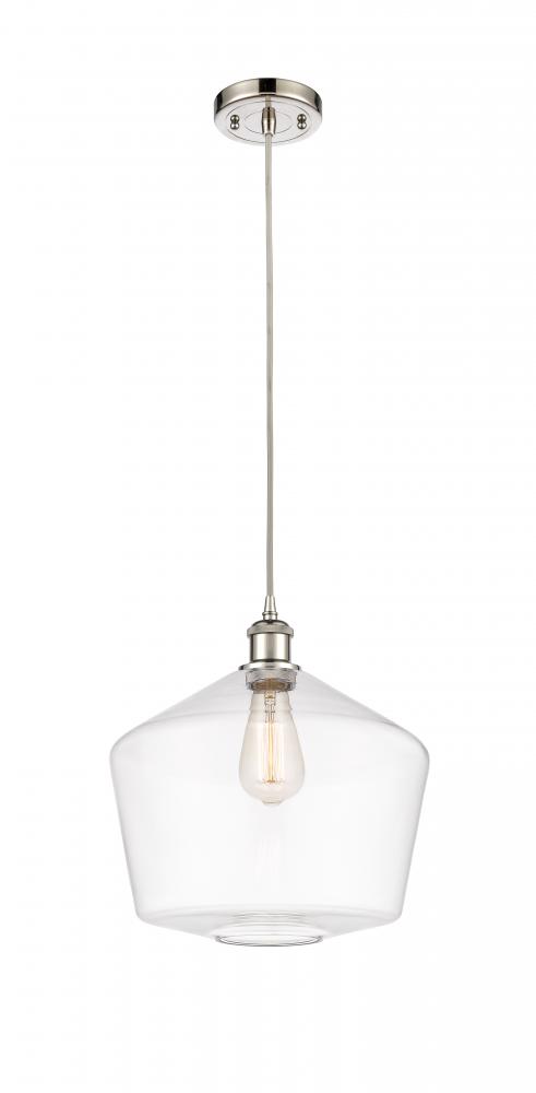 Cindyrella - 1 Light - 12 inch - Polished Nickel - Cord hung - Mini Pendant