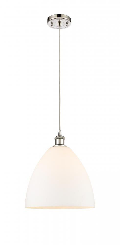 Bristol - 1 Light - 12 inch - Polished Nickel - Cord hung - Mini Pendant