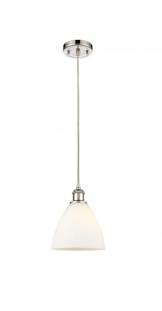 Bristol - 1 Light - 8 inch - Polished Nickel - Cord hung - Mini Pendant