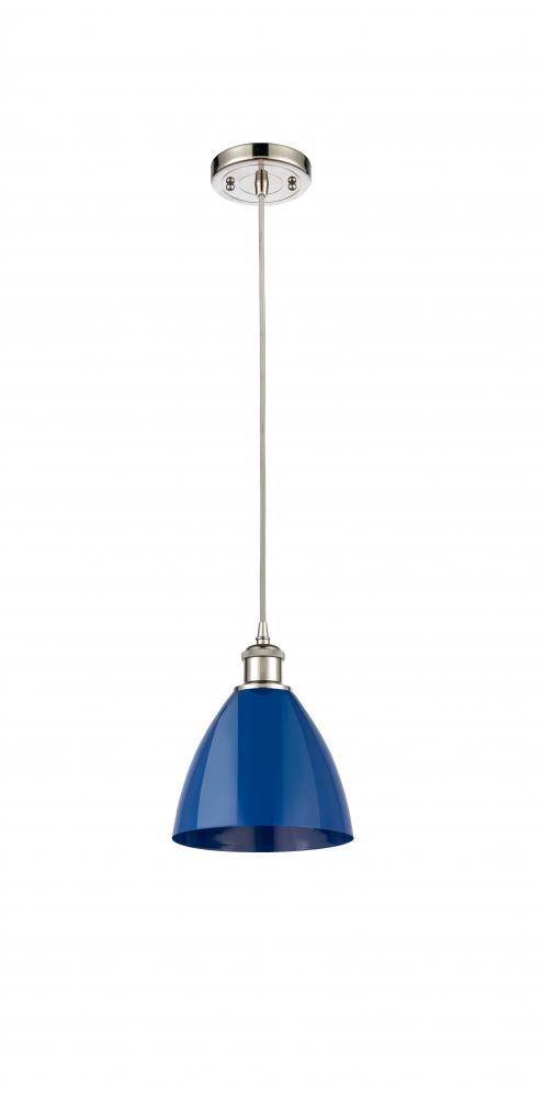 Plymouth - 1 Light - 8 inch - Polished Nickel - Cord hung - Mini Pendant