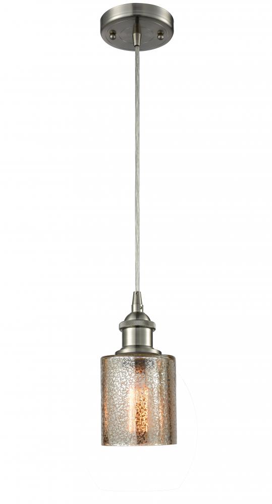 Cobbleskill - 1 Light - 5 inch - Brushed Satin Nickel - Cord hung - Mini Pendant