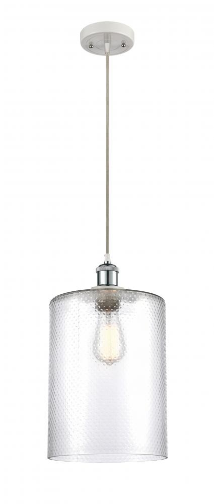 Cobbleskill - 1 Light - 9 inch - White Polished Chrome - Cord hung - Mini Pendant