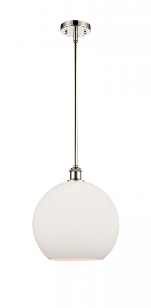 Athens - 1 Light - 12 inch - Polished Nickel - Mini Pendant