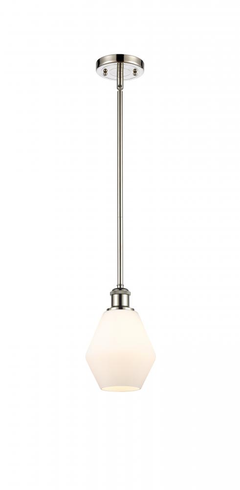 Cindyrella - 1 Light - 6 inch - Polished Nickel - Mini Pendant