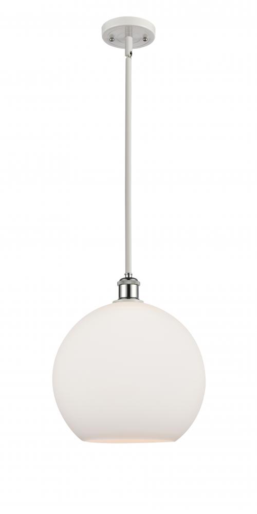 Athens - 1 Light - 12 inch - White Polished Chrome - Mini Pendant