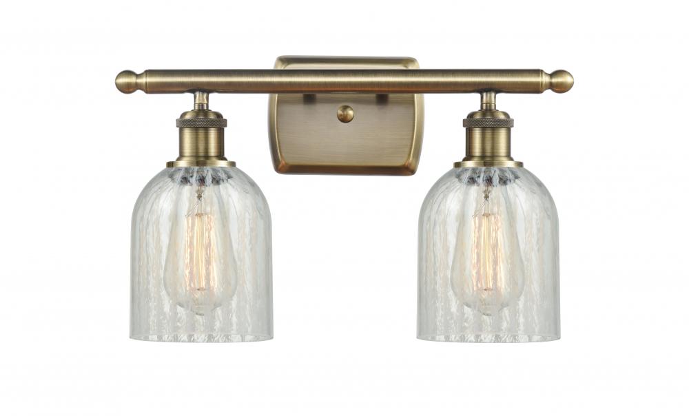 Caledonia - 2 Light - 15 inch - Antique Brass - Bath Vanity Light