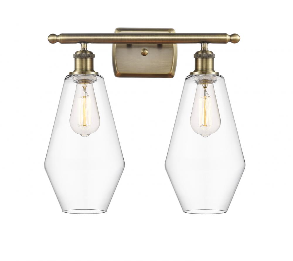 Cindyrella - 2 Light - 17 inch - Antique Brass - Bath Vanity Light