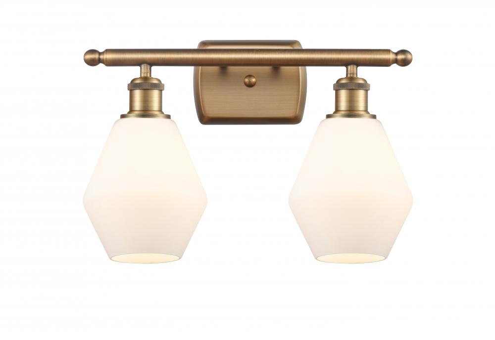 Cindyrella - 2 Light - 16 inch - Brushed Brass - Bath Vanity Light