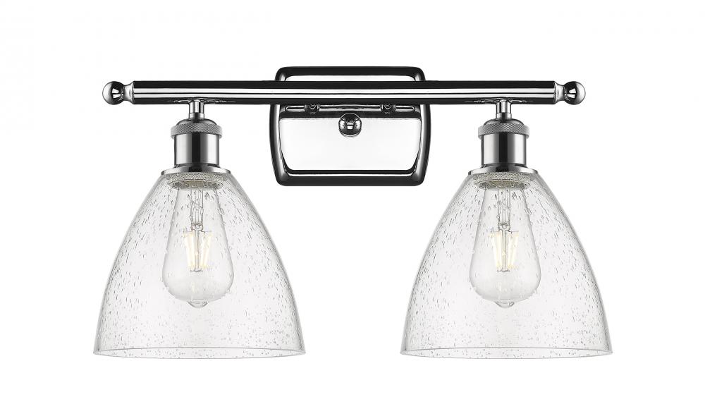 Bristol - 2 Light - 18 inch - Polished Chrome - Bath Vanity Light