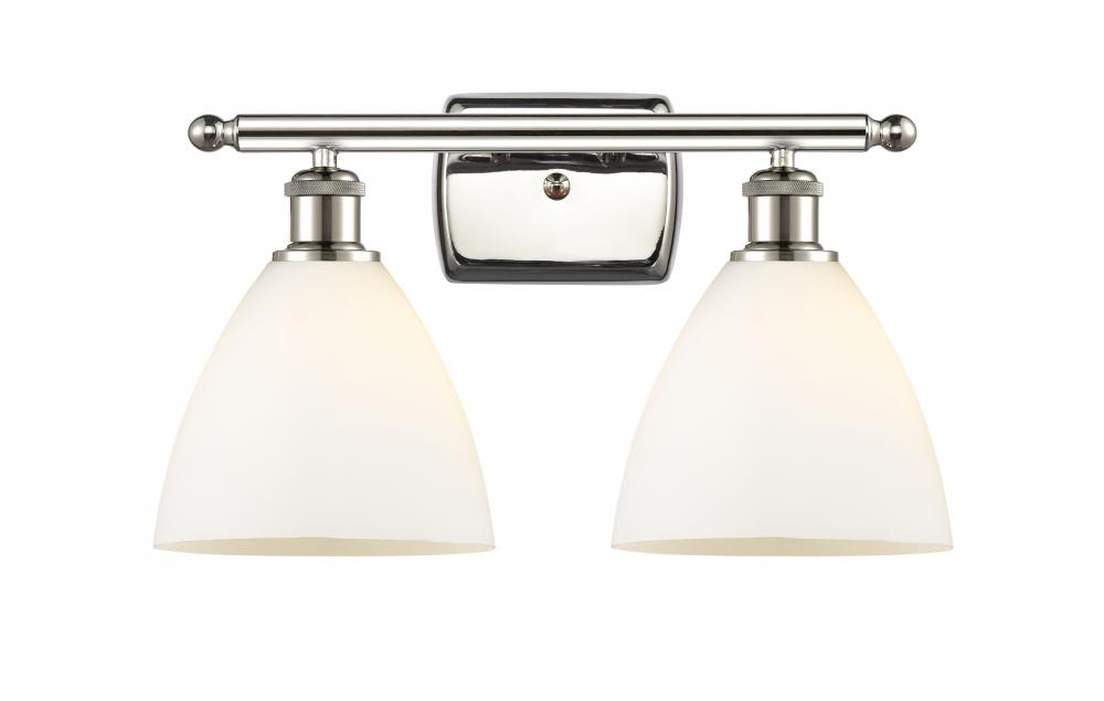 Bristol - 2 Light - 18 inch - Polished Nickel - Bath Vanity Light