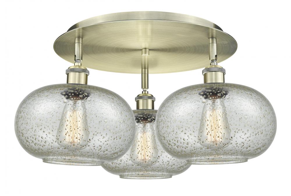 Gorham - 3 Light - 21 inch - Antique Brass - Flush Mount