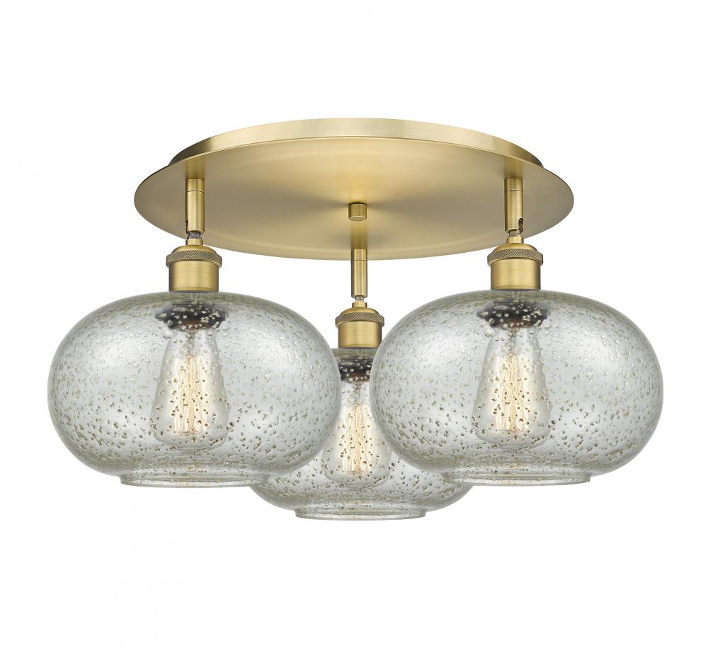 Gorham - 3 Light - 21 inch - Brushed Brass - Flush Mount