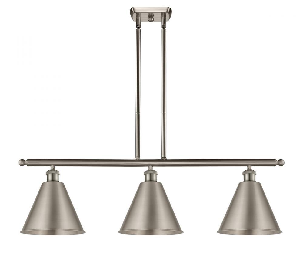 Berkshire - 3 Light - 39 inch - Brushed Satin Nickel - Cord hung - Island Light