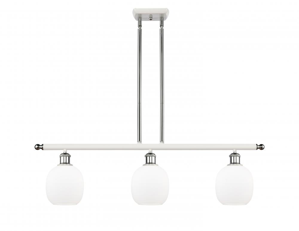 Belfast - 3 Light - 36 inch - White Polished Chrome - Cord hung - Island Light