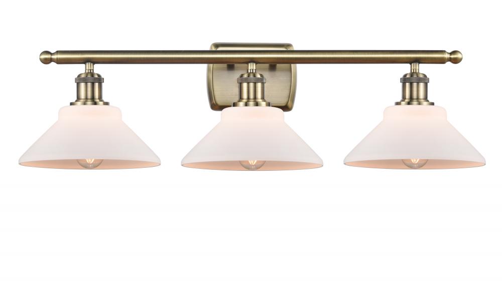 Orwell - 3 Light - 28 inch - Antique Brass - Bath Vanity Light