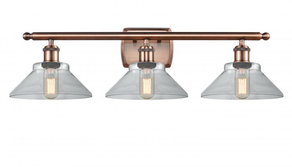 Orwell - 3 Light - 28 inch - Antique Copper - Bath Vanity Light