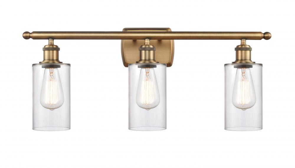 Clymer - 3 Light - 24 inch - Brushed Brass - Bath Vanity Light