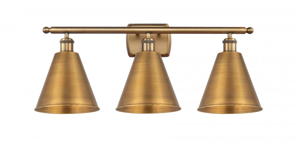 Berkshire - 3 Light - 28 inch - Brushed Brass - Bath Vanity Light