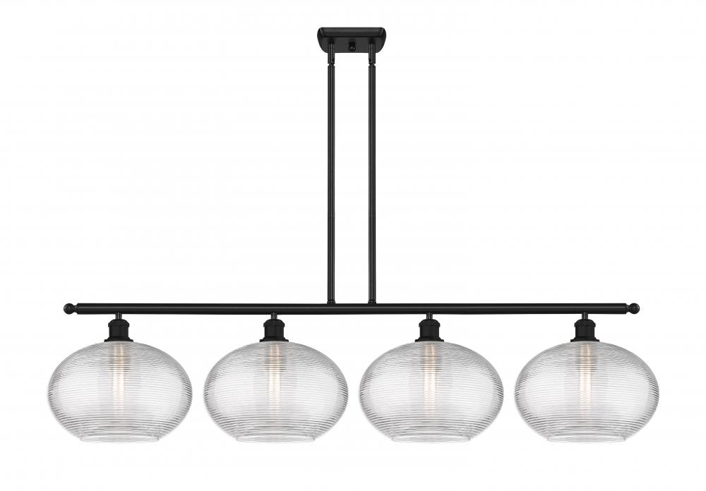 Ithaca - 4 Light - 50 inch - Matte Black - Cord hung - Island Light