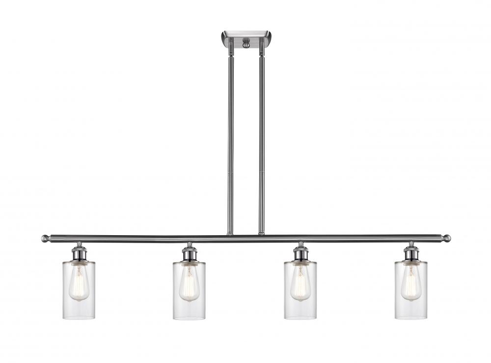 Clymer - 4 Light - 48 inch - Brushed Satin Nickel - Cord hung - Island Light