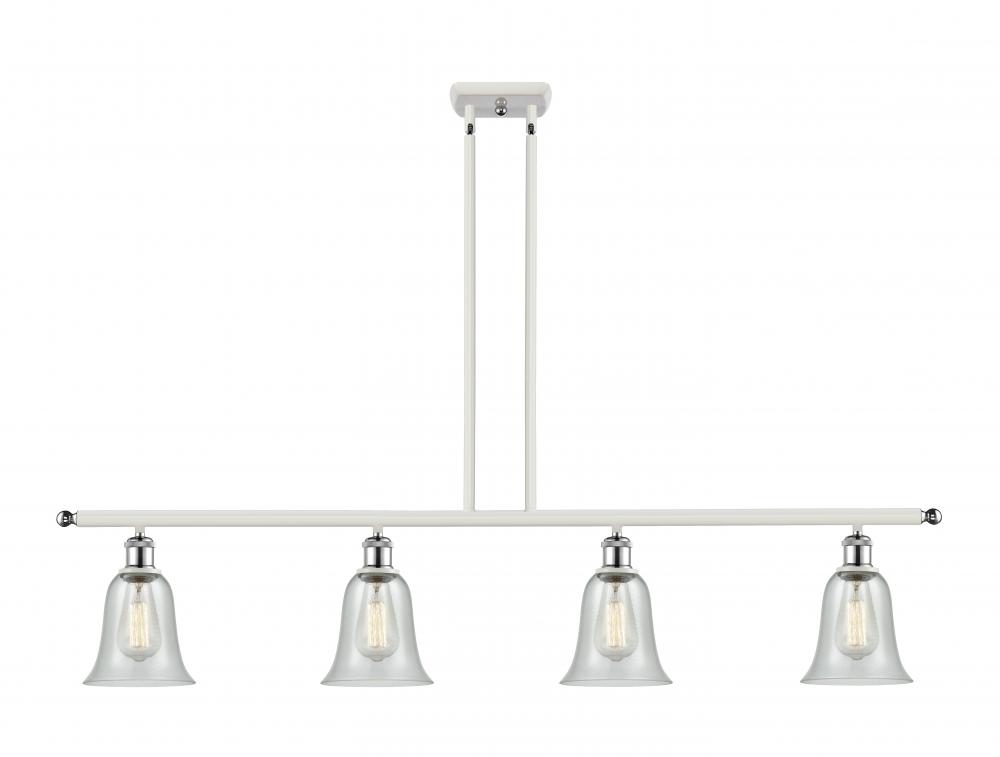 Hanover - 4 Light - 48 inch - White Polished Chrome - Stem hung - Island Light