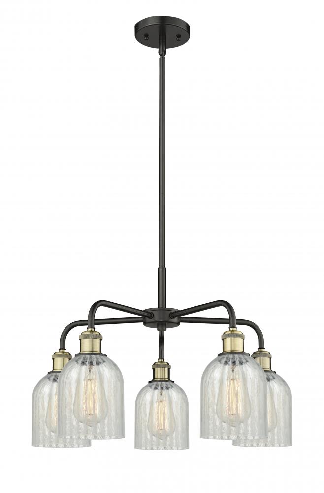 Caledonia - 5 Light - 23 inch - Black Antique Brass - Chandelier