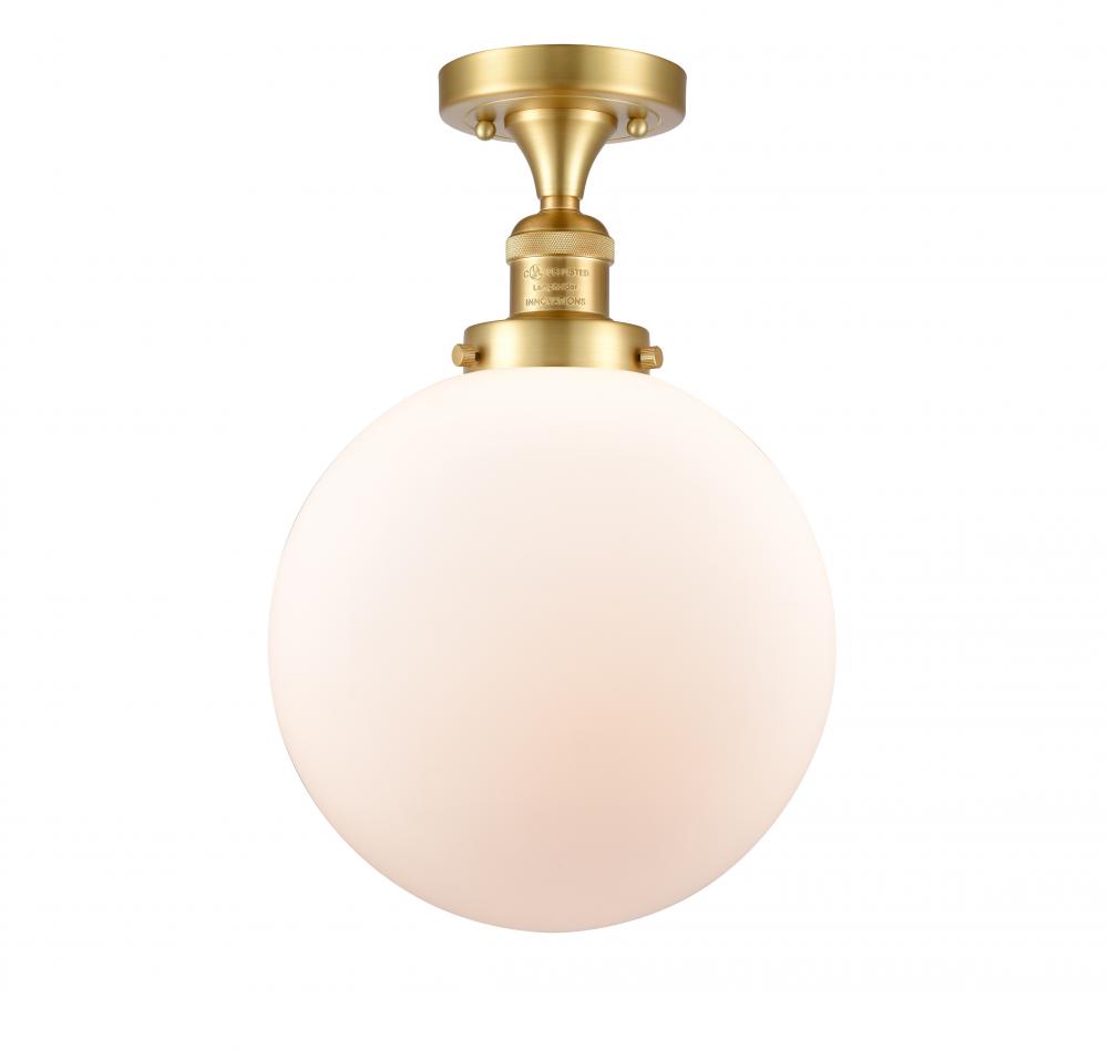 Beacon - 1 Light - 10 inch - Satin Gold - Semi-Flush Mount