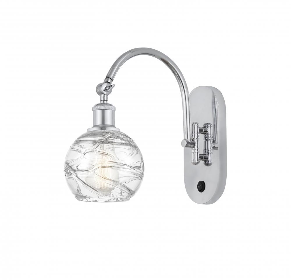 Athens Deco Swirl - 1 Light - 6 inch - Polished Chrome - Adjustable Swing Arm