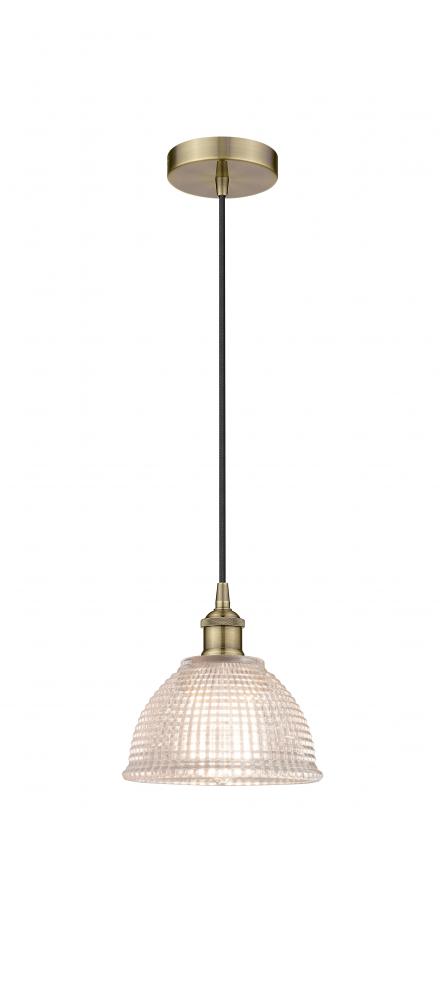 Arietta - 1 Light - 8 inch - Antique Brass - Cord hung - Mini Pendant