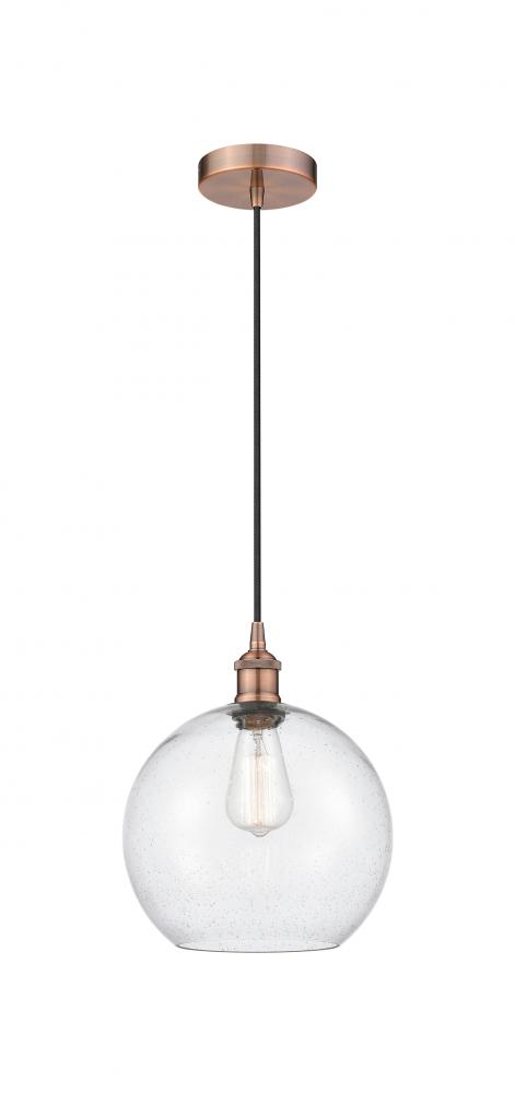 Athens - 1 Light - 10 inch - Antique Copper - Cord hung - Mini Pendant