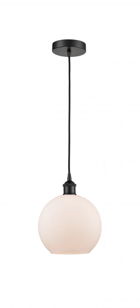 Athens - 1 Light - 8 inch - Matte Black - Cord hung - Mini Pendant