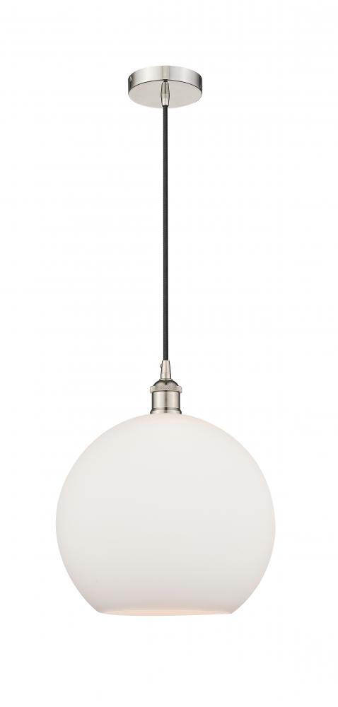 Athens - 1 Light - 12 inch - Polished Nickel - Cord hung - Mini Pendant