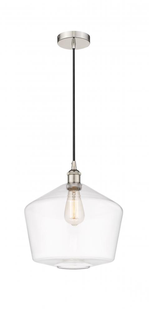 Cindyrella - 1 Light - 12 inch - Polished Nickel - Cord hung - Mini Pendant