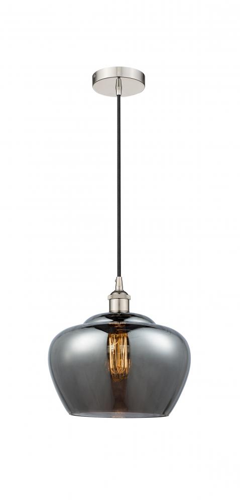 Fenton - 1 Light - 11 inch - Polished Nickel - Cord hung - Mini Pendant