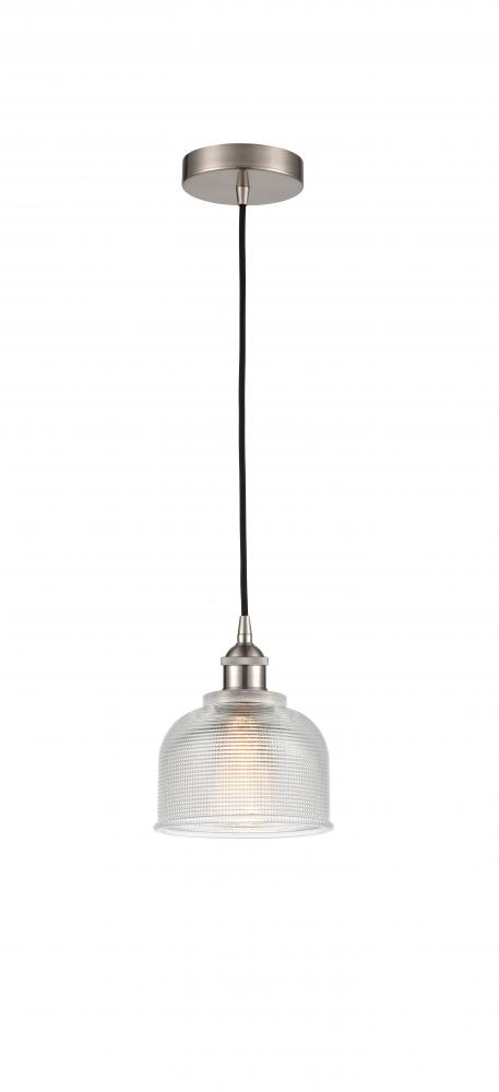 Dayton - 1 Light - 6 inch - Brushed Satin Nickel - Cord hung - Mini Pendant