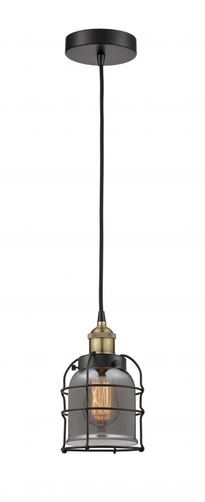 Bell Cage - 1 Light - 6 inch - Black Antique Brass - Mini Pendant