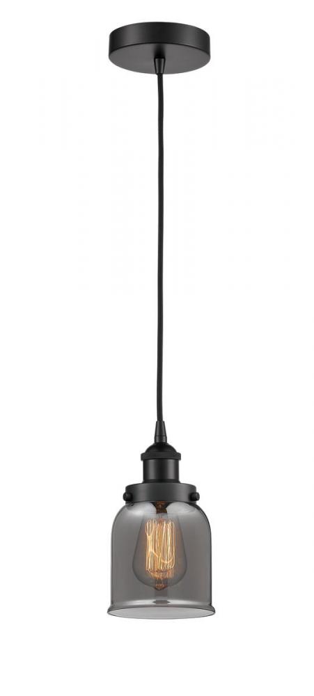 Bell - 1 Light - 5 inch - Matte Black - Cord hung - Mini Pendant