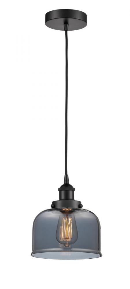 Bell - 1 Light - 8 inch - Matte Black - Cord hung - Mini Pendant