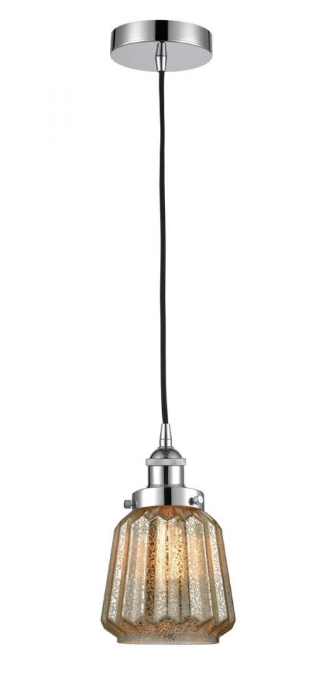 Chatham - 1 Light - 7 inch - Polished Chrome - Cord hung - Mini Pendant