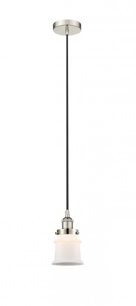 Canton - 1 Light - 5 inch - Polished Nickel - Cord hung - Mini Pendant