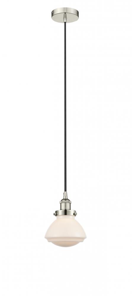 Olean - 1 Light - 7 inch - Polished Nickel - Cord hung - Mini Pendant